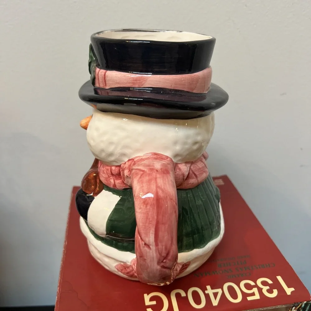 Vintage Snowman Teapot by‎ HomeTrends 1.5 qt Hand Painted Christmas Decor